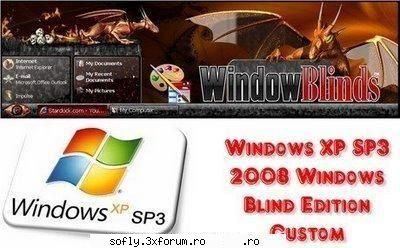 windows sp3 2008 with windows blind edition custom v.6.1 enhanced (added skin) (just save v.3.2