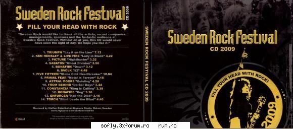 sweden rock festival triumph lay the line 7:142. ken hensley & live fire lady black 4:243.